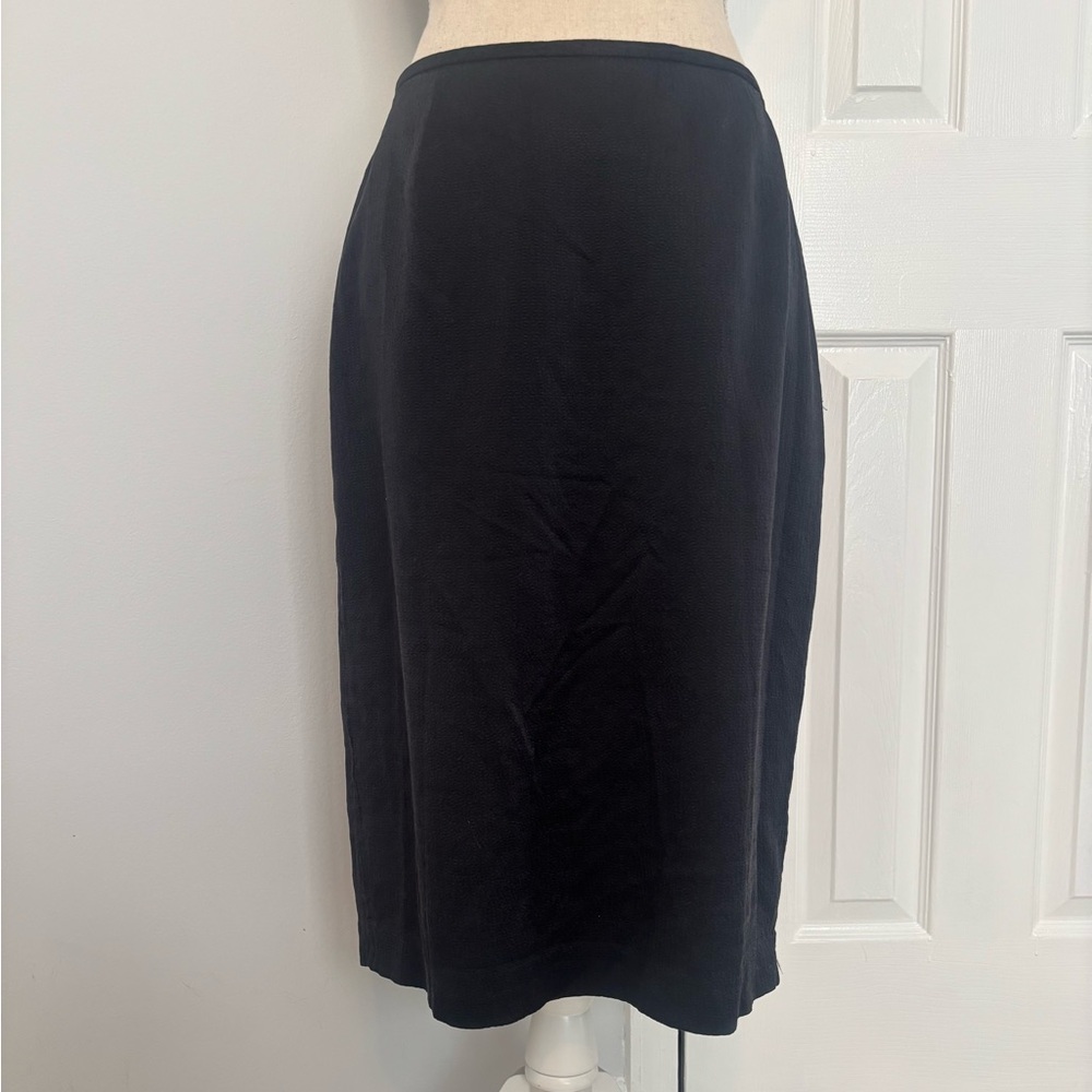 Lafayette 148 New York Black Midi Pencil Skirt